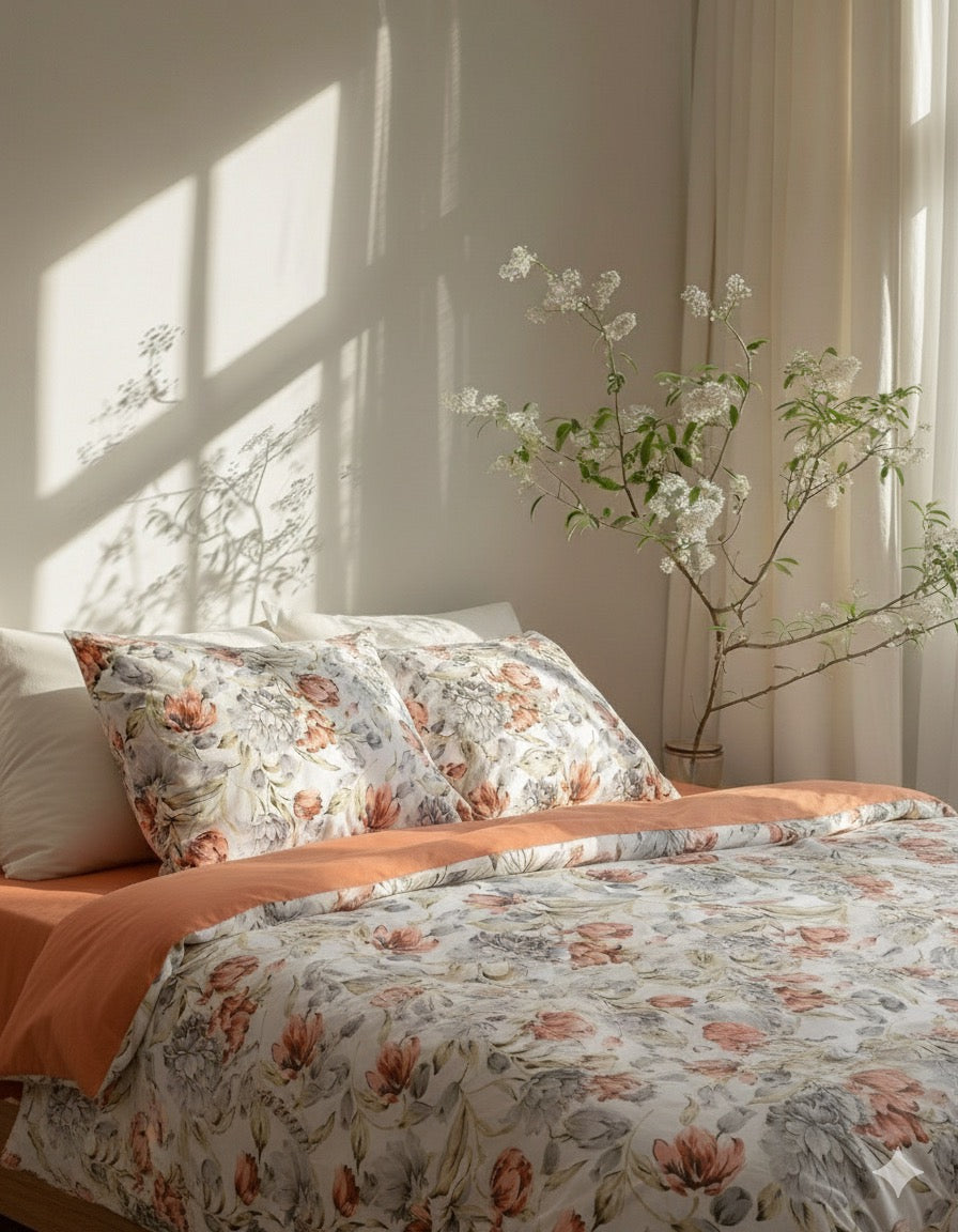 Floral Çift Kişilik Nevresim Seti